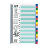 ΔΙΑΧΩΡΙΣΤΙΚΑ Α4 20 ΘΕΣΕΩΝ ΠΛΑΣΤΙΚΑ ΧΡΩΜΑΤΙΣΤΑ