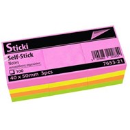 ΧΑΡΤΑΚΙΑ ΑΥΤΟΚ. STICKI NEON 40X50m X100Φ 3 ΠΑΚΕΤA ΧΑΡΤΑΚΙΑ ΑΥΤΟΚ. STICKI NEON 40X50m X100Φ 3 ΠΑΚΕΤA