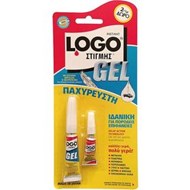 LOGO ΚΟΛΛΑ ΣΤΙΓΜΗΣ GEL BLISTER 2&1gr ΔΩΡΟ