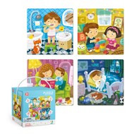 PUZZLE 4 IN 1 DAILY ROUTINES  ΚΑΘΗΜΕΡΙΝΕΣ ΣΥΝΗΘΕΙΕΣ DO300130