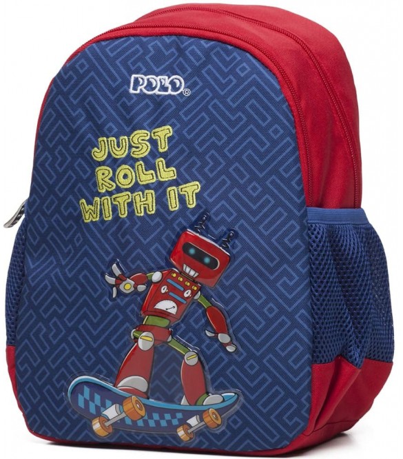 ΣΧΟΛΙΚΗ ΤΣΑΝΤΑ POLO ΠΛΑΤΗΣ ΝΗΠΙΟΥ ANIMAL JUNIOR ΡΟΜΠΟΤ 901014-8037